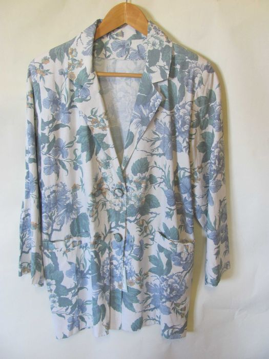 Blazer estampado, abotoado