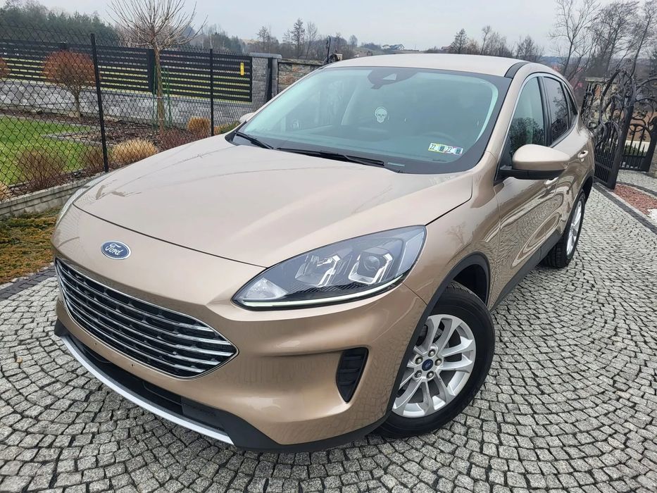 Ford Kuga ESCAPE 2021r Biały Metalic, Beżowa Tapic Martwe Pole, Radary, Ledy, FV