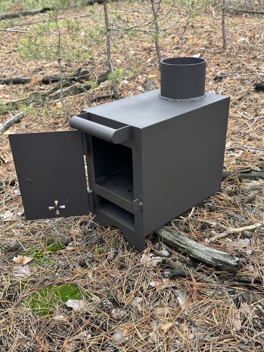 Міні дров’яна піч-буржуйка – тепло до 20 м², лише 12 кг!