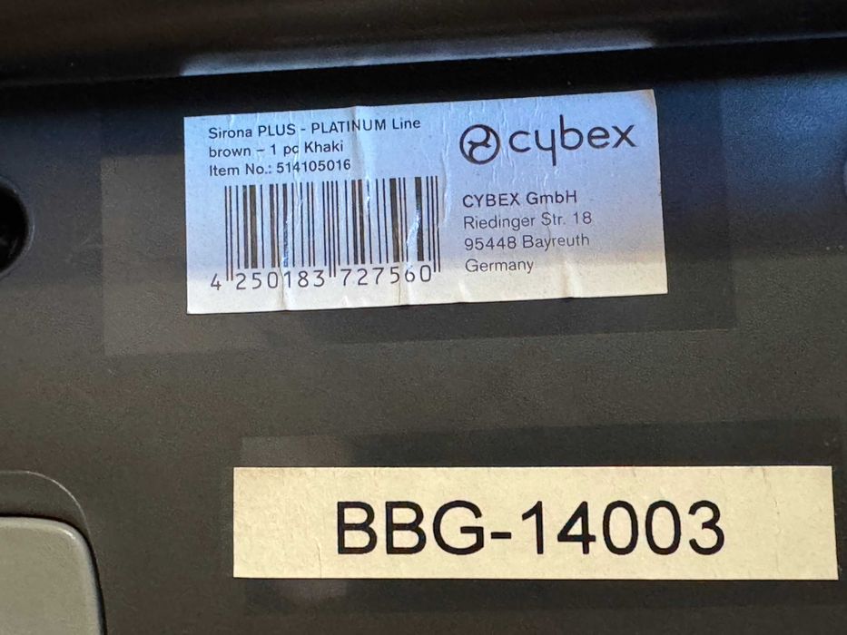 Cybex Sirona plus 0+/1 0-4 (0-18КГ) Автокрісло з базою не зйомне