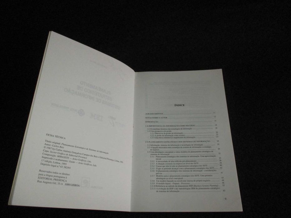 Livro Planeamento Estratégico de Sistemas de Informação Carlos Reis