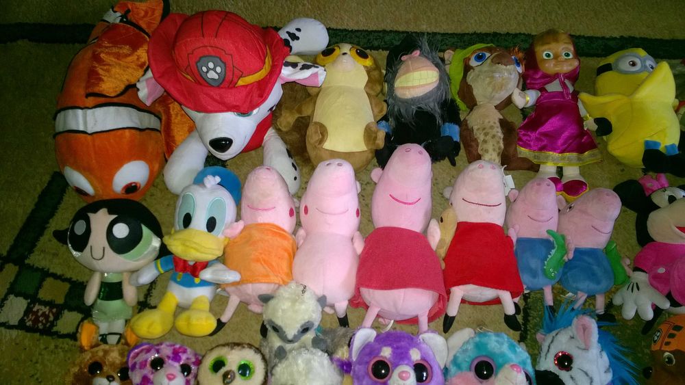 Pluszaki maskotki zabawki Psi patrol Peppa Nemo i inne