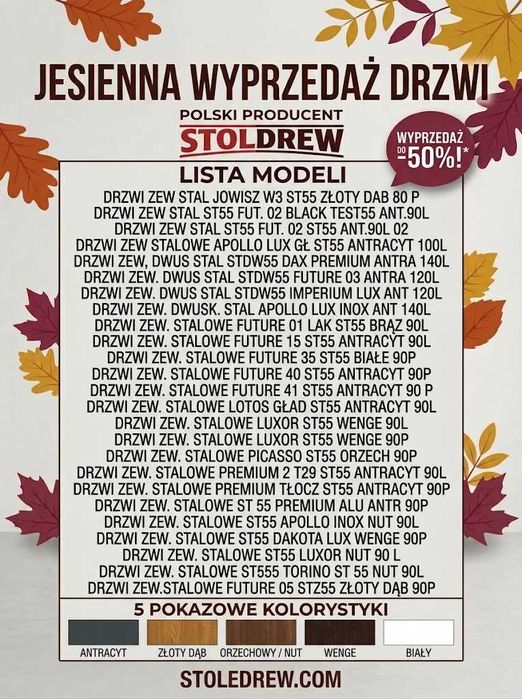 DRZWI ZEWNĘTRZNE STALOWE- Jesienna Wyprzedaż STOLDREW– Ostatnie sztuki!
