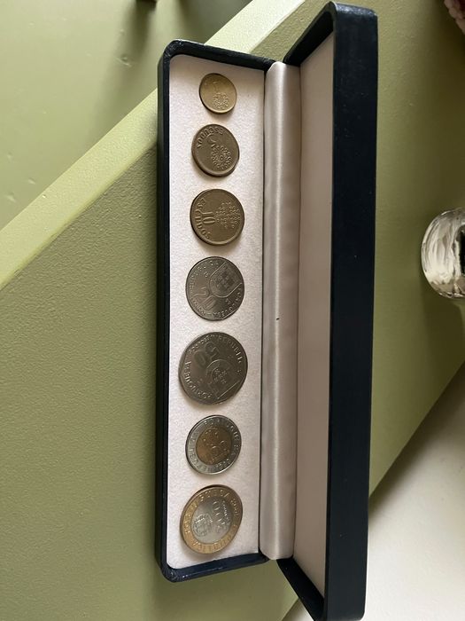Coleção moedas escudo com estojo
