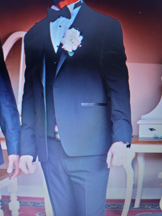 Smoking czarny Pierre Cardin na Studniówkę/Ślub