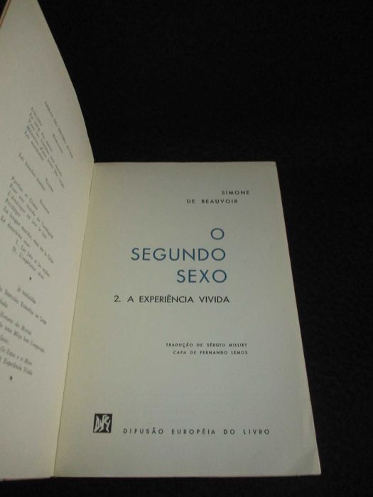 Livros O Segundo Sexo Simone de Beauvoir 2 Volumes Completo