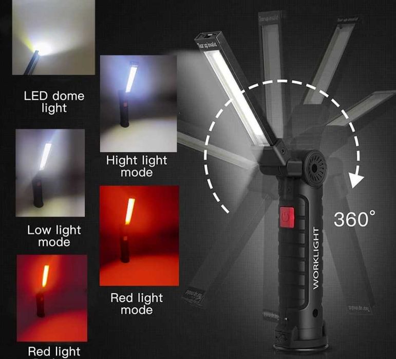 Светодиодный перезаряжаемый фонарь, ліхтар, аварийный свет