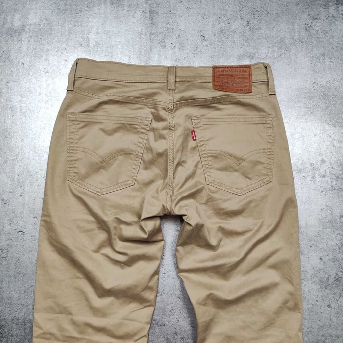 MĘSKIE Eleganckie PREMIUM Spodnie Chino Materiałowe Beżowe Levis 511