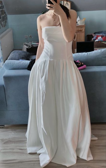 Gładka suknia ślubna ASOS