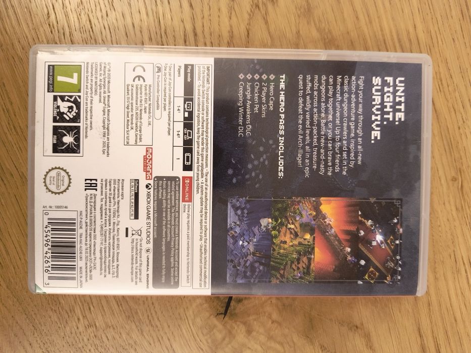 Minecraft dungeons Hero edition Nintendo switch