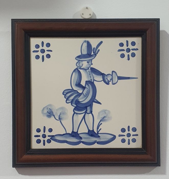 Par de quadros antigos em Azulejo