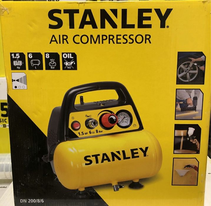 Повітряний безоливний компресор Stanley STN039 Безмасляный компрессор