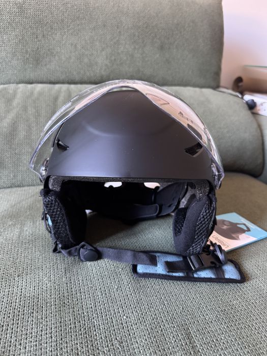 Capacete bicicleta com viseira