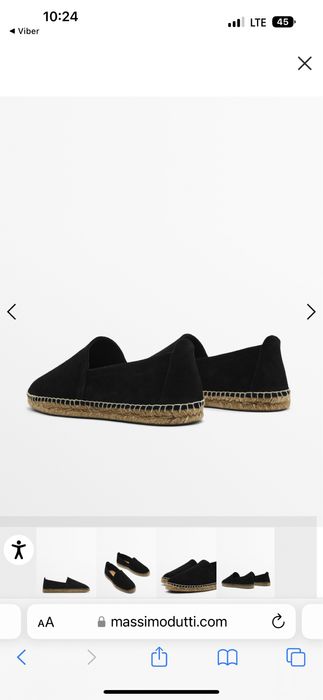 Замшевые эспадрильи Massimo Dutti