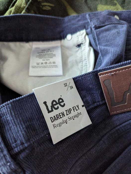 Lee Daren Zip Fly Sztruksowe Regular straight , zip fly, W32 L34