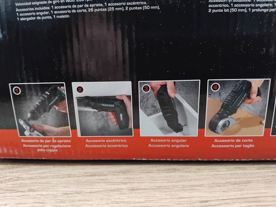 Aparafusadora Parkside de Bateria 4 V