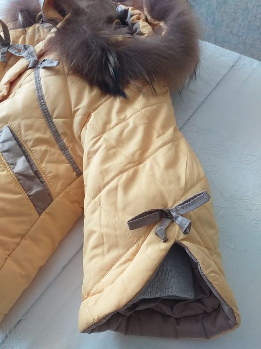 Зимний комплект куртка и комбинезон для девочки