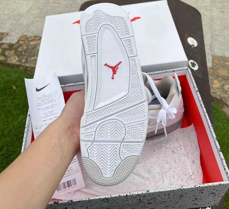 "Buty męskie Trampki" Jordan_4_Retro_White_Oreo R.45