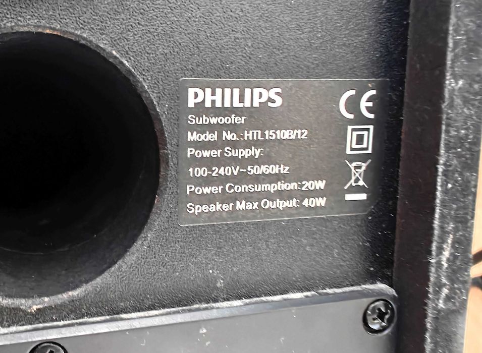 Soundbar Philips HTL1510B/12 2.1 70W Bezprzewodowy Sub