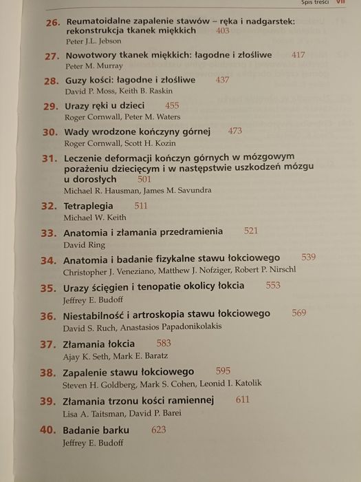 Knowledge in orthopaedics Ręka Łokieć Ramię Tadeusz Gaździk nowa