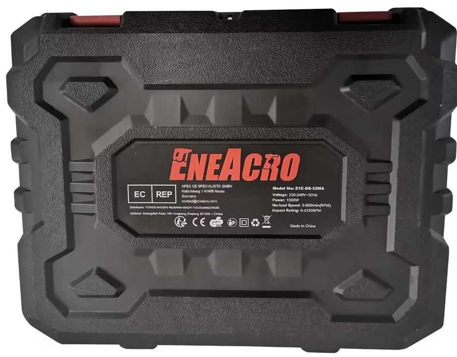 Wiertarka z udarem SDS-plus 1500W ENEACRO + akcesoria