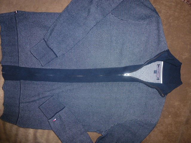 TOMMY HILFIGER bluza sweter oryginalna S/M nowa granatowa na zamek