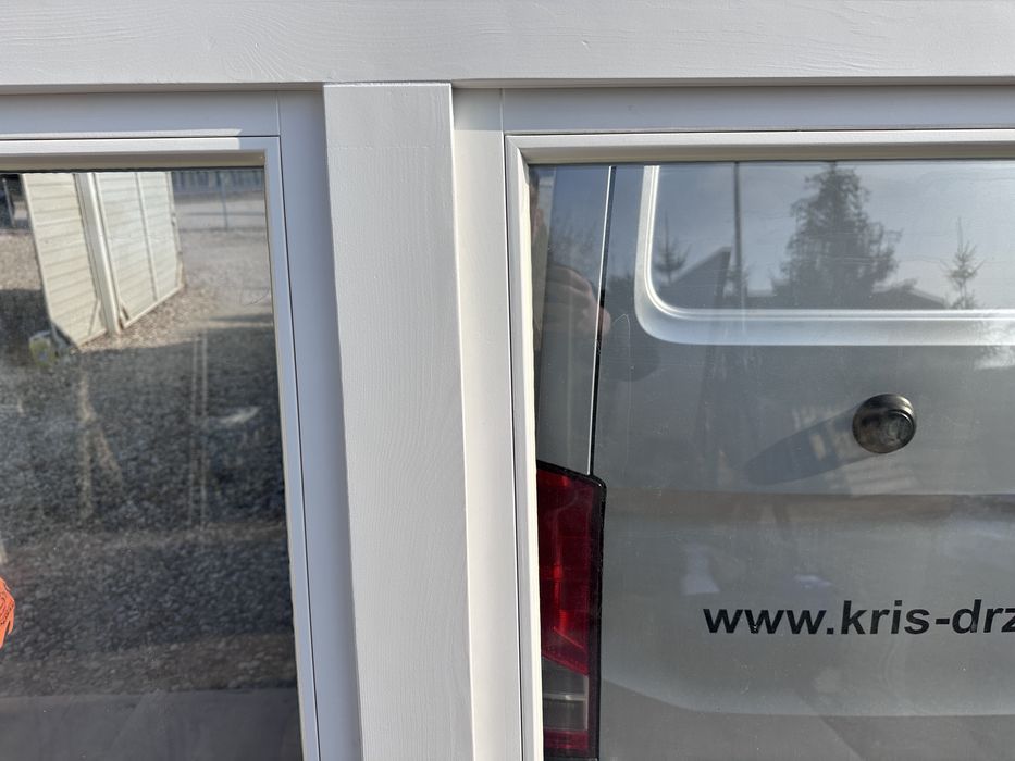 Okno drewniane sosnowe OD RĘKI  148x148  Białe lite drewko cała Polska