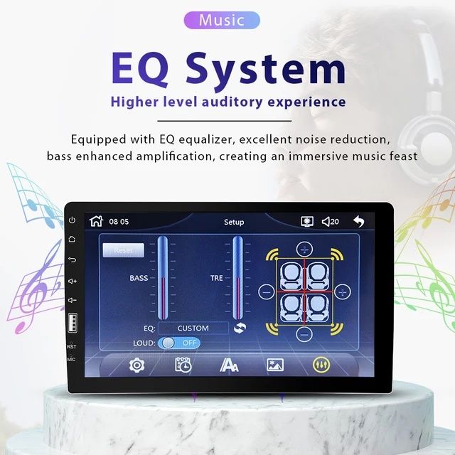 Rádio 1din de 9 polegadas touch Bluetooth MirrorLink + microfone NOVO