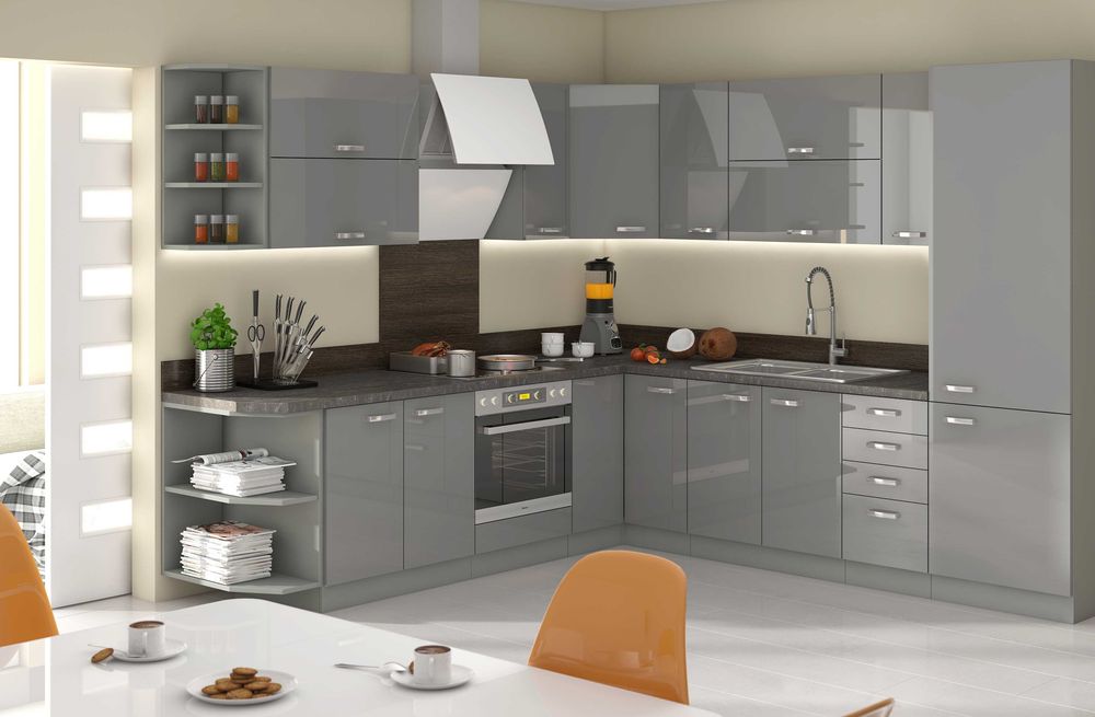 Meble Kuchenne IGA 180cm Kuchnia MDF POŁYSK 3 kolory