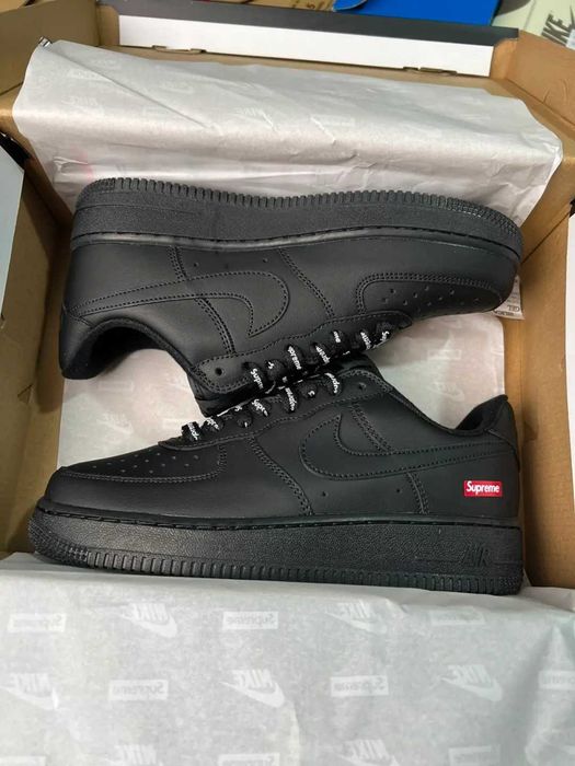 Buty meskie Nike_Air_Force_1_Low_'07_Supreme_Czarny buty sportowe R.45