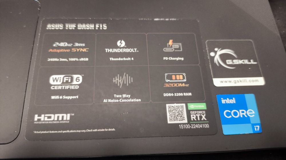asus tuf dash f15 rtx 3060
