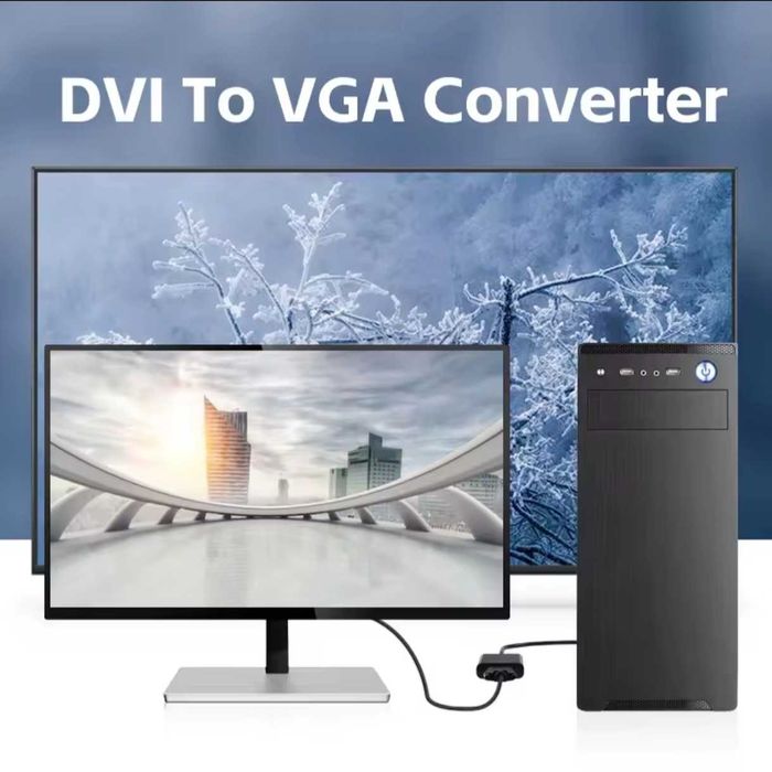 НОВЫЙ Переходник Full HD 1080P DVI-D DVI в VGA адаптер 25Pin в 15Pin