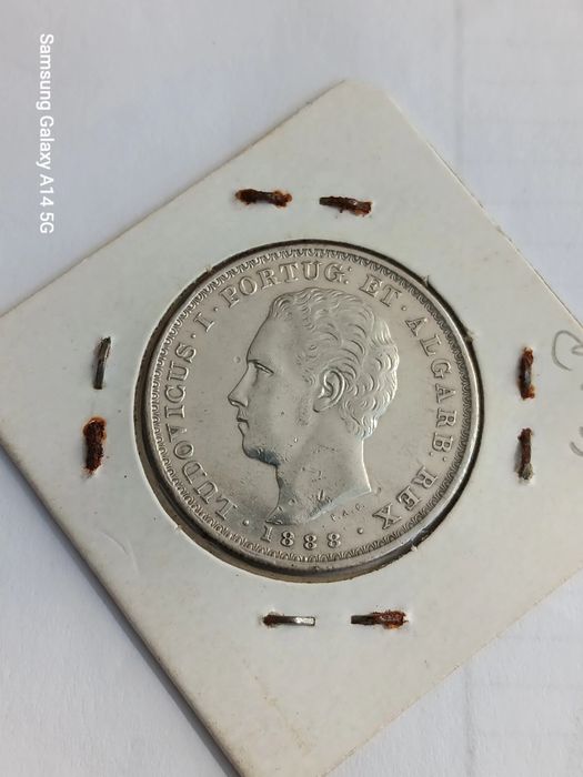 Moeda prata 500 réis D.Luís l 1888