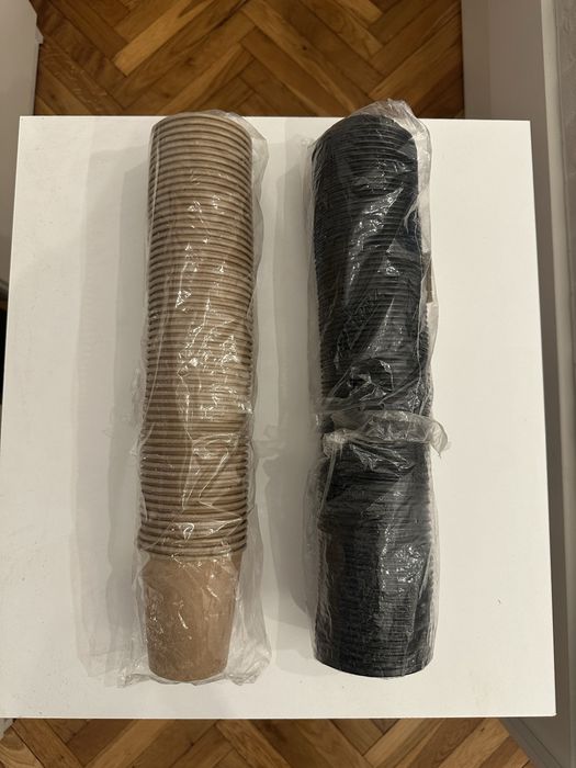 Kubki papierowe 250 ml ok. 65 sztuk + pokrywki