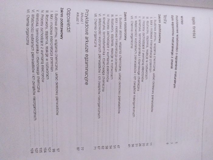 Chemia, testy dla maturzysty, nowa matura, Operon