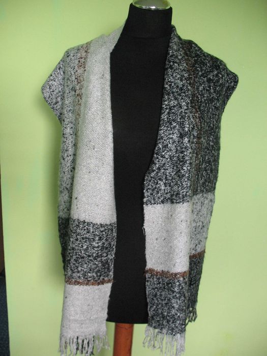 Szal - ciepły na zimę - Normalny rozmiar - 28 x 175 cm Wełna angora