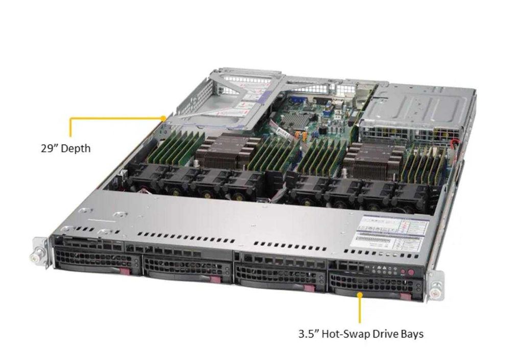 Сервер Supermicro CSE-819U + X11DPU