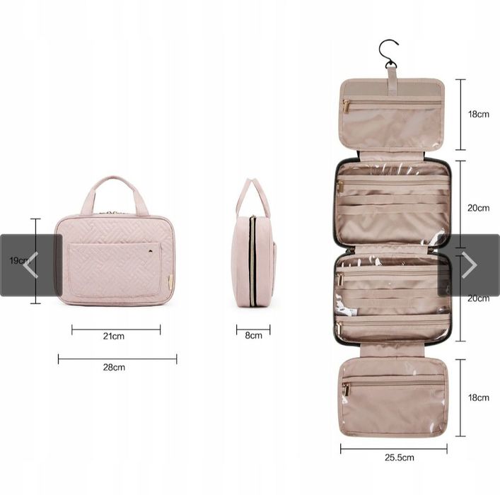 Kosmetyczka podróżna wisząca damska