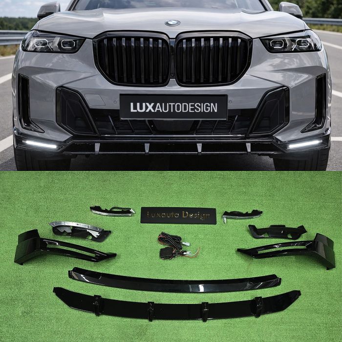 Губа переднего бампера  BMW Х5 G05 lci м пакет рестайлинг комплект