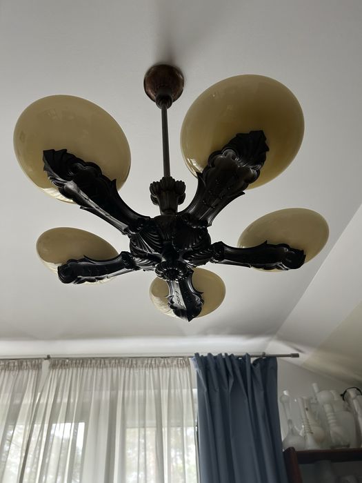 Piekny żyrandol Art Deco