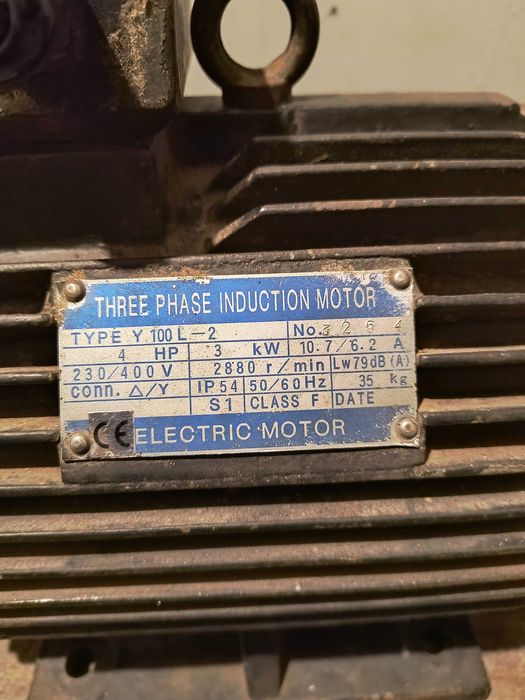 Silnik elektryczny 3kw 2880 obr od kompresora