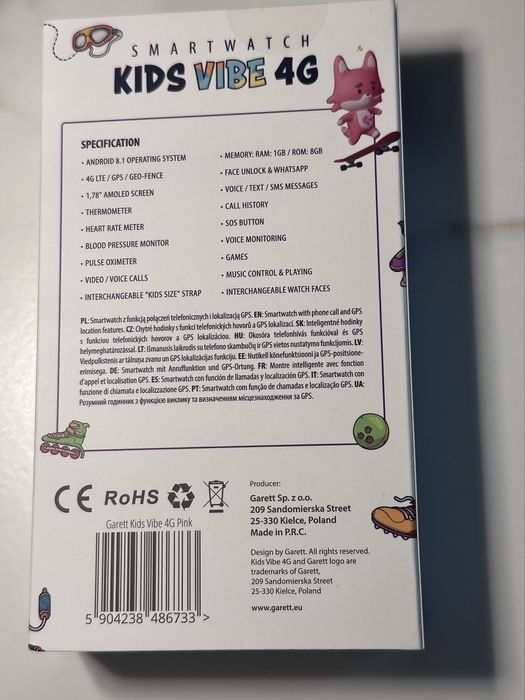Smartwatch Garett Kids Vibe 4G Róż