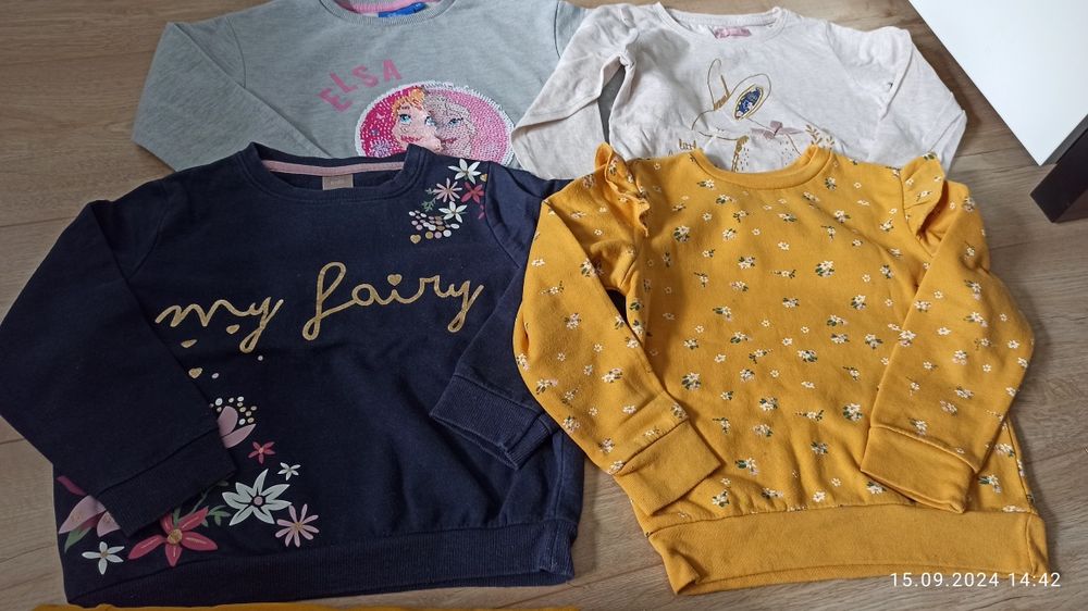 6 sztuk bluzy bluzki dziewczynka 110/116