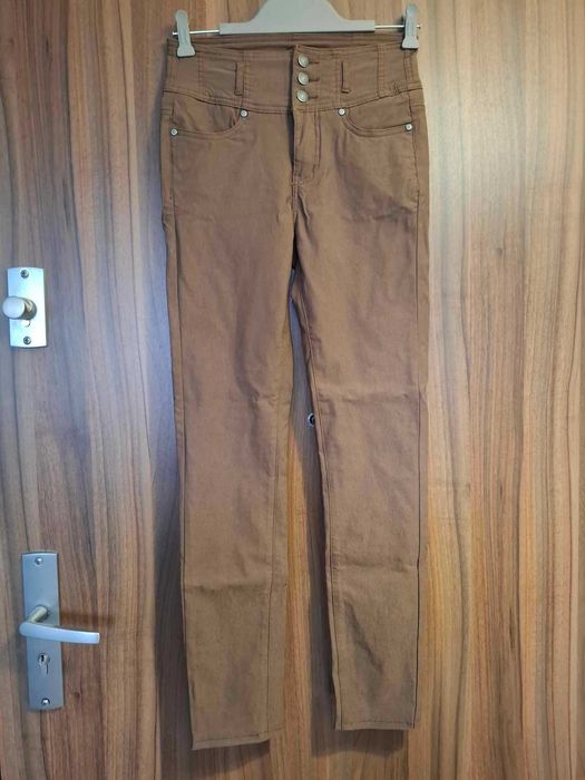 Spodnie damskie XS brąz