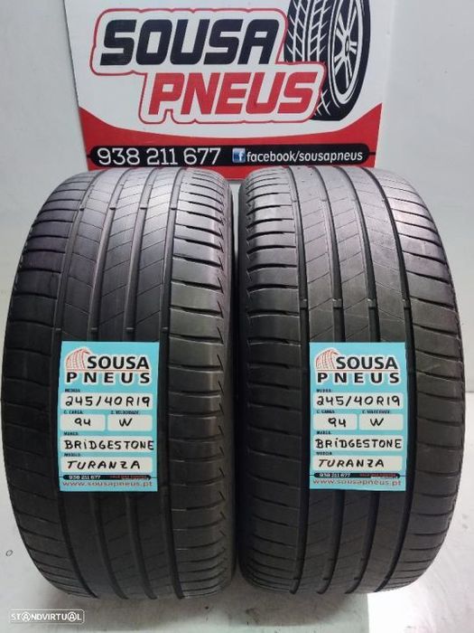 2 pneus semi novos 245-40r19 bridgestone - oferta dos portes