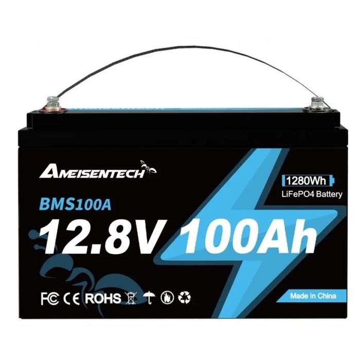 Комплект резервного живлення 4,2 кВт LiFePO4 — Anenji Wi-Fi + 2× Ameisentech A121 12.8V 100Ah