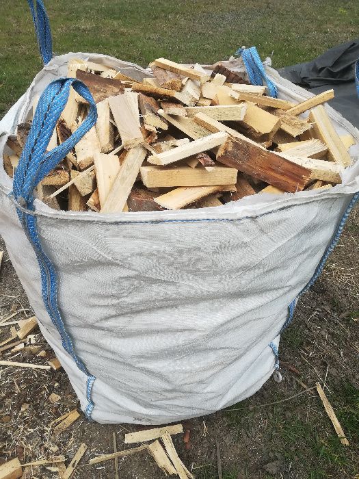 Rozpałka sucha zrzyny 1m3 bigbagi świerk sosna odpad tartaczny