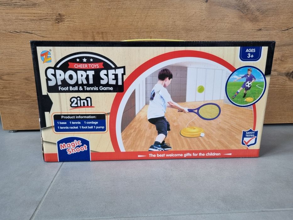 Cheer Toys Sport Set Mini zestaw sportowy 2 w 1 tenis piłka