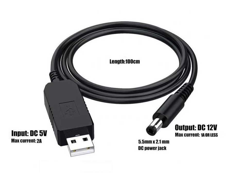 Кабель USB для роутера модема перетворювач з 5V на 9V 12V