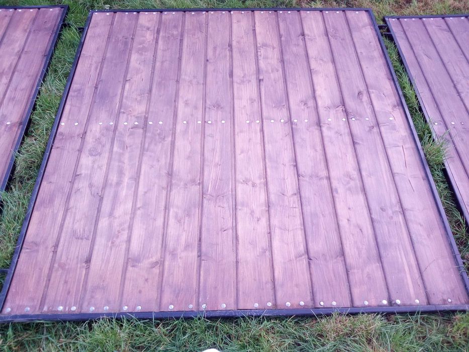 Przęsła ogrodzeniowe pełne (metal, drewno) 8 mb